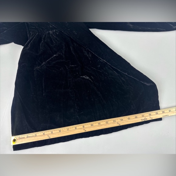 Free People C Est La Vie Wide Leg Pop Star Velvet Pants Size 12 Black Side Zip - Picture 13 of 13